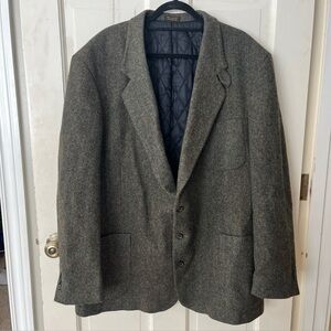 Vintage L.L. Bean Men's Tweed Green Blazer Sport coat XL Tall